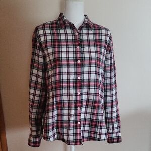 Brooks Brothers 346 Plaid Button-Down Shirt Cotton Flannel Size 14